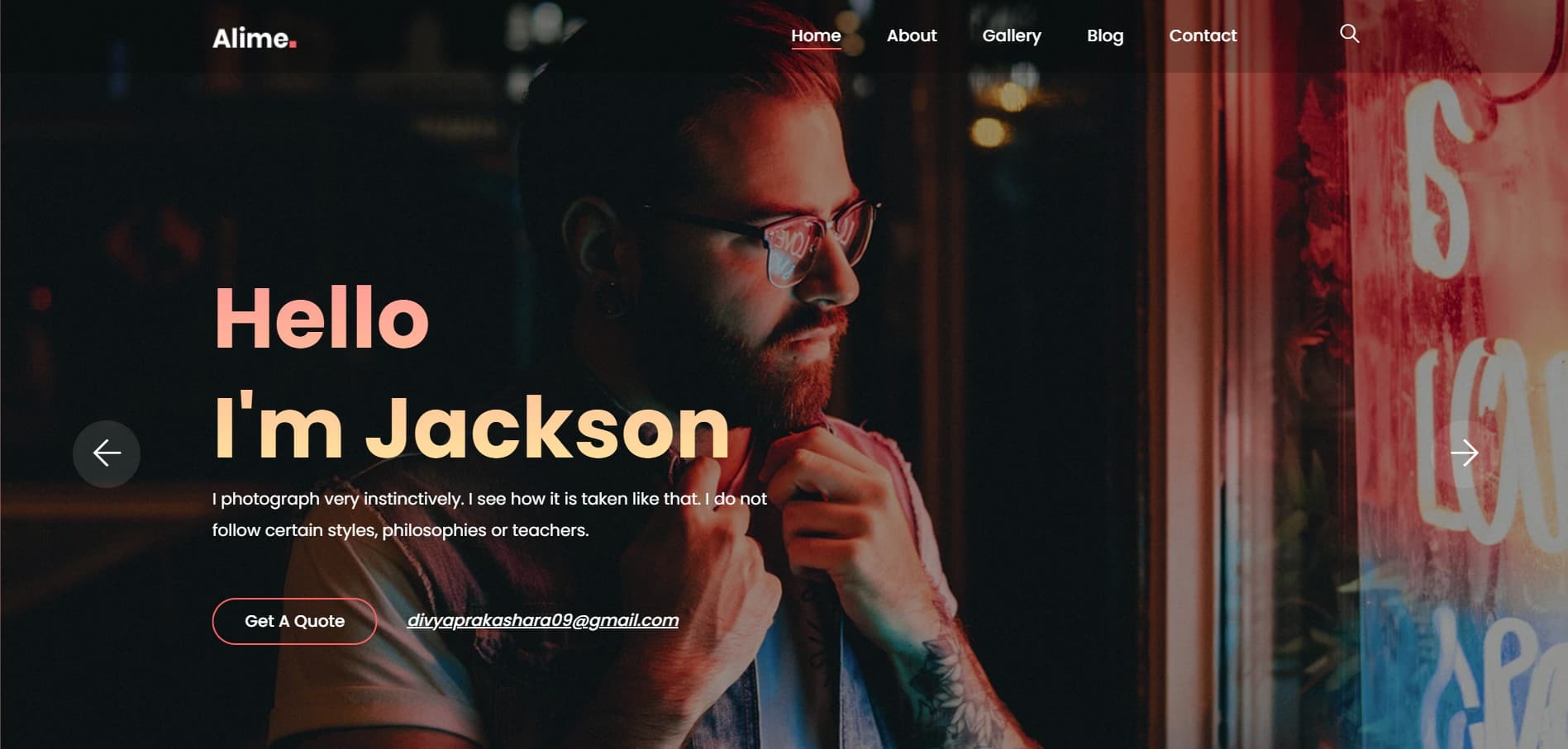 Photography Portfolio Website